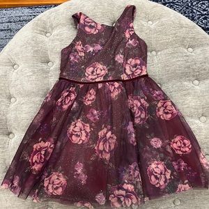 Floral glitter dress size M (7/8)